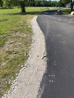 Asphalt driveway at a residence